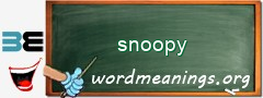 WordMeaning blackboard for snoopy